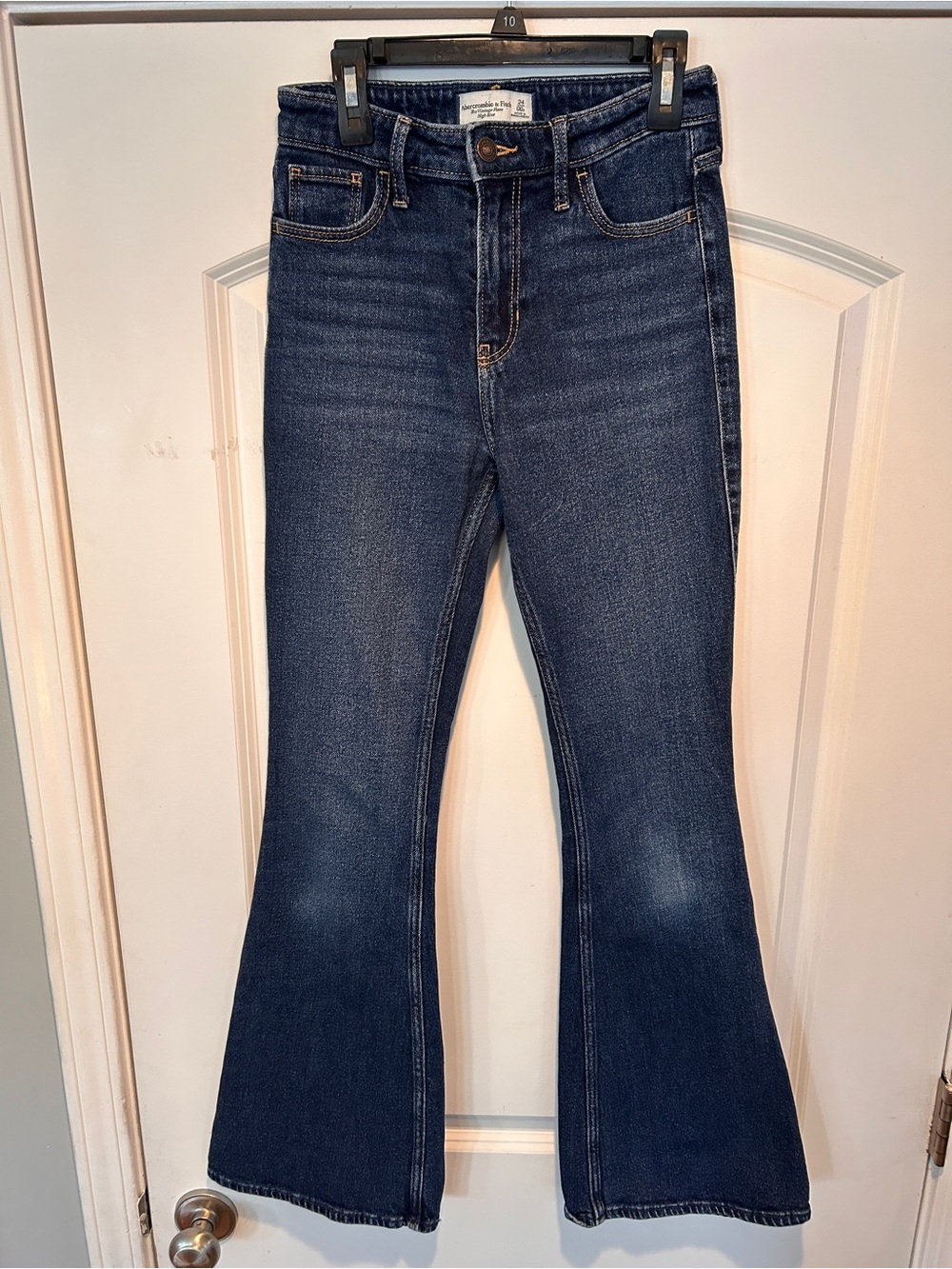 Abercrombie & Fitch The Vintage Flare Dark Wash High Rise Jeans 24/00R